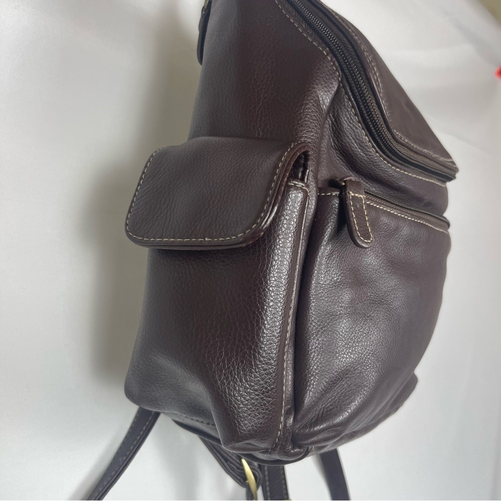 Brown Leather Backpack - image 3